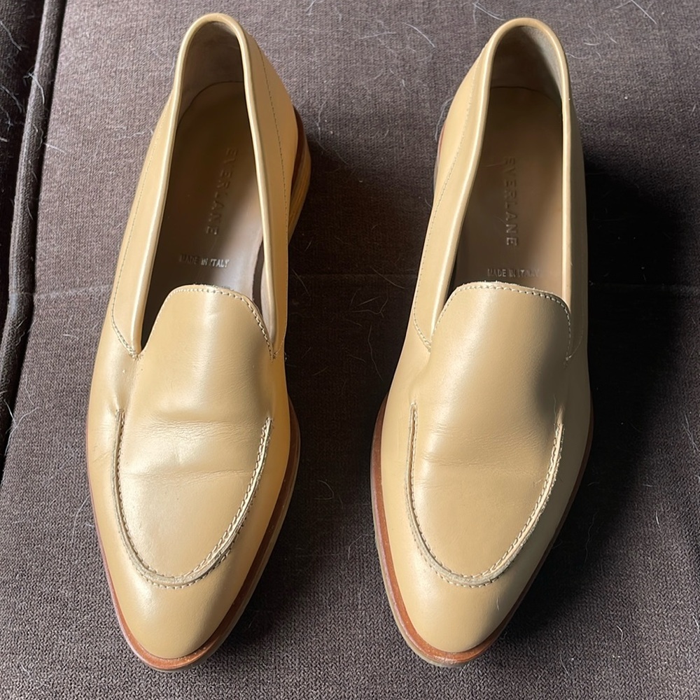 Everlane Womens Loafer Flat Shoes Multicolor Brown Slip On Moc Toe 7.5